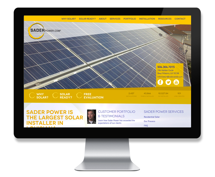 Sader Power website 2 Sader power website