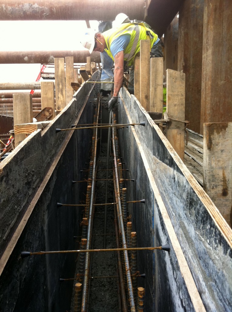 Barriere Construction working on Gen. DeGaulle's drainage. 