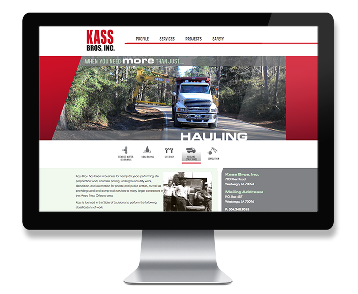 Kass Bros. Construction Website image 1