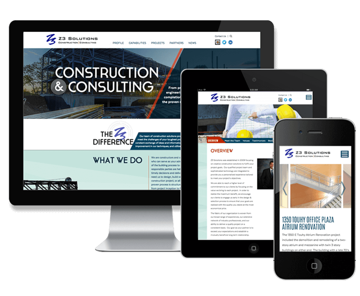 Z3 Construction Solutions Website image `